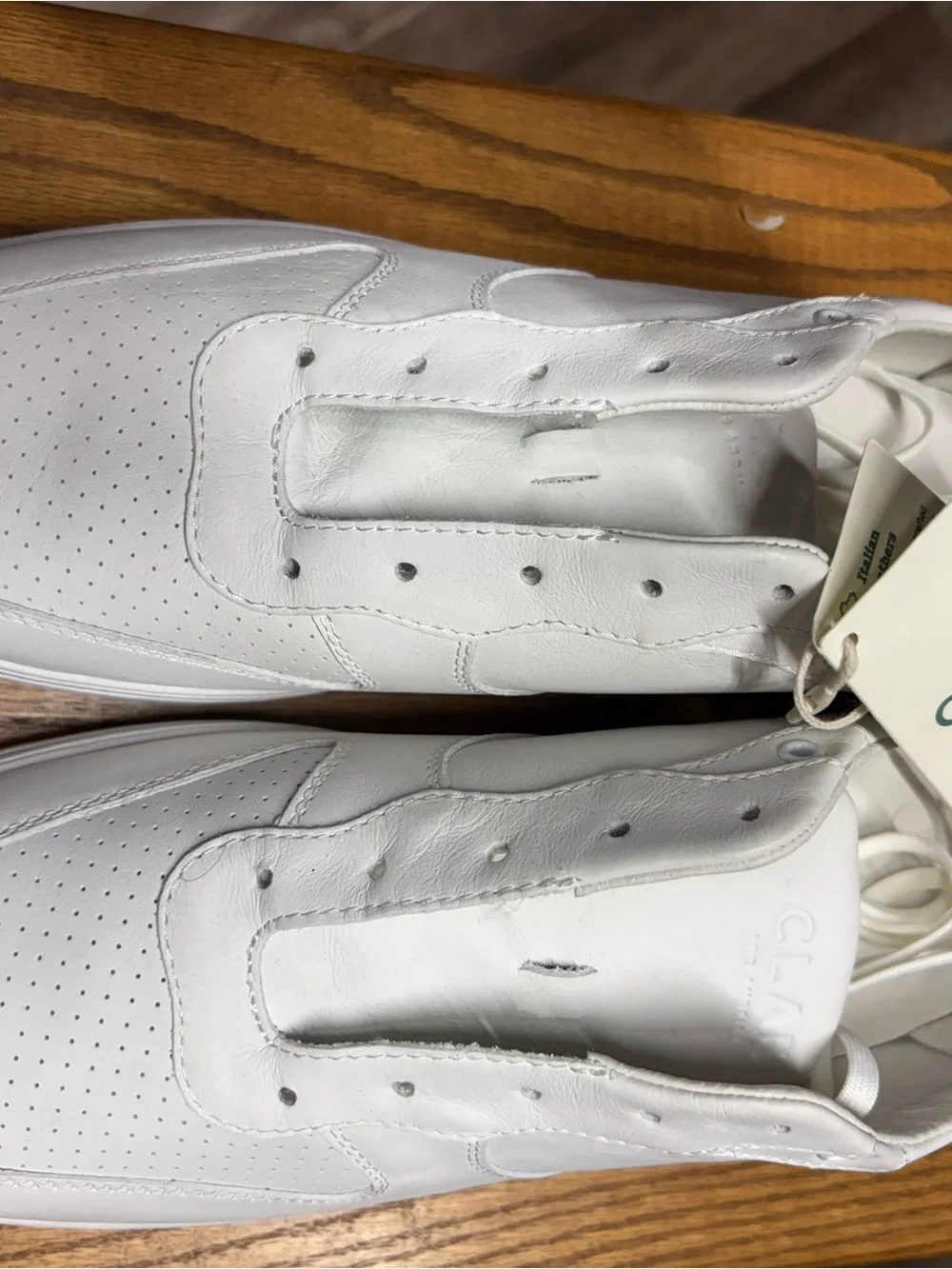 Clae Malone Men’s White Leather Sneakers